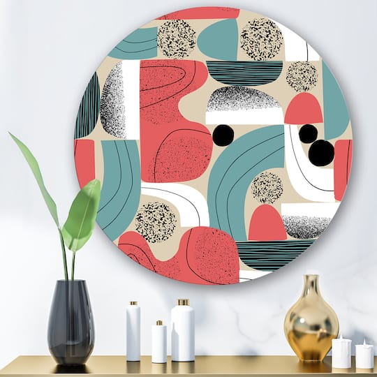 Designart - Retro Shapes With Abstract Suns and Moons III